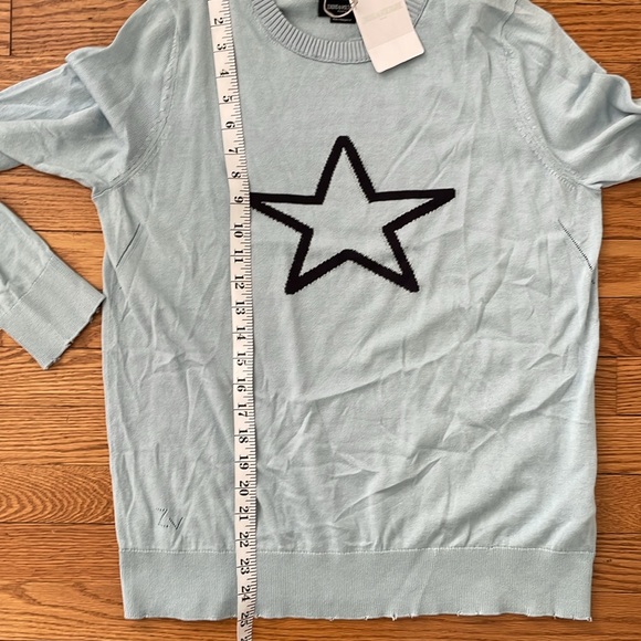 NEW | Zadig & Voltaire Miss Star Crewneck Cotton Sweater Ciel Stone Blue Large - Picture 12 of 12